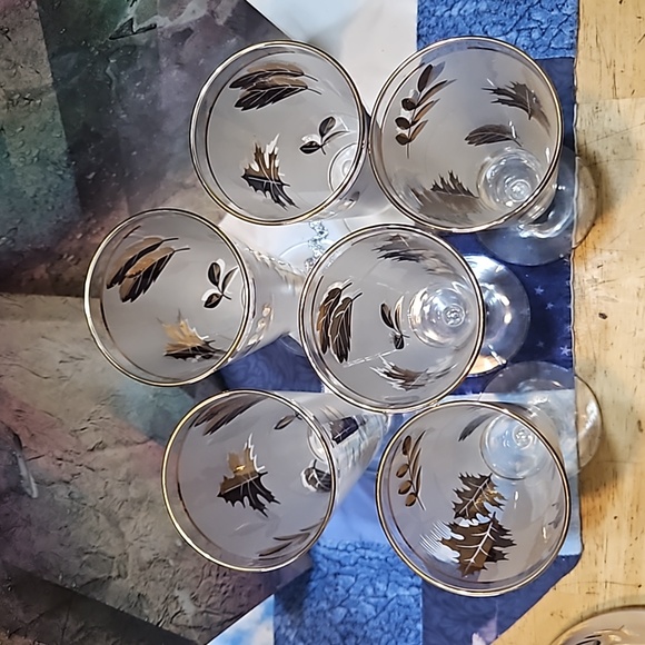 Vintage MCM 1950 s Libbey Glass's Set of 5 w/ Ice Bucket - Picture 5 of 8